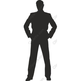 Silhouette Figure in Suit
