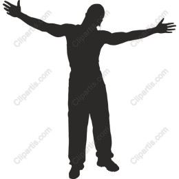 Silhouette of Empowerment: Outstretched Arms