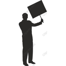 Bold of Person Holding Sign