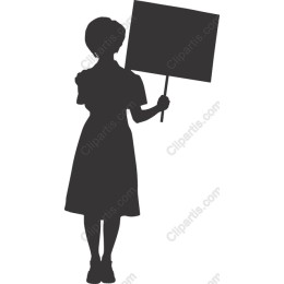 Silhouette of a Passionate Protestor