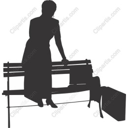 Elegant of a Woman on a Bench