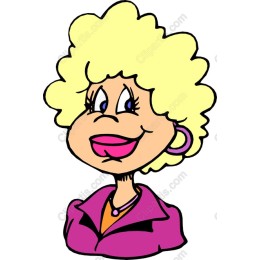 Cheerful Cartoon Woman