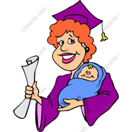 Proud Graduate with Baby