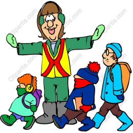Friendly Winter Crossing Guard