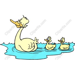 Whimsical Duck Family