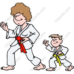 Dynamic Karate Instructor and Student