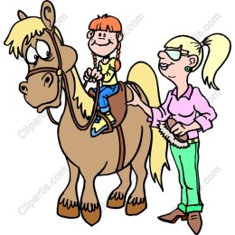 Happy Girl on Horseback