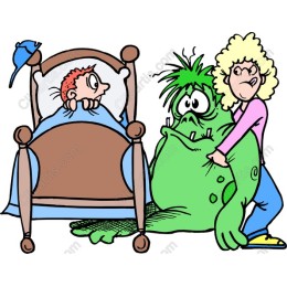 Whimsical Green Monster Adventure