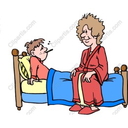 Caring Mother and Sick Child