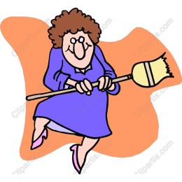 Whimsical Witch on Broom