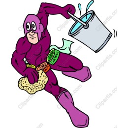 Dynamic Purple Superhero