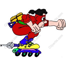 Dynamic Roller-Skating Character