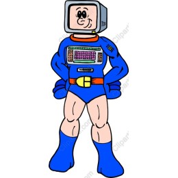 Retro Tech Superhero