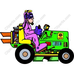 Quirky Cartoon Lawn Mower