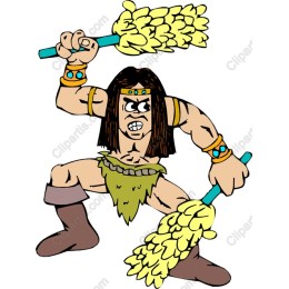 Dynamic Warrior with Pom-Poms