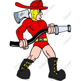 Heroic Firefighter Character