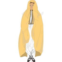 Elegant Yellow Draped Figure