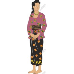 Traditional Woman in Colorful Attire