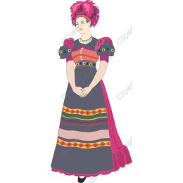Traditional Woman in Colorful Dress