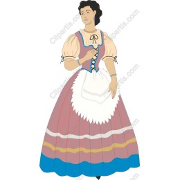 Traditional Attire - Elegant Woman in Dress