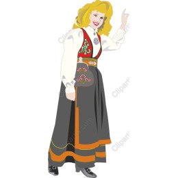 Joyful Traditional Folk Costume