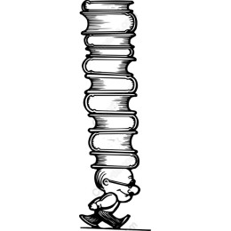 Whimsical Grandpa with Books