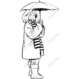 Joyful Kid with Umbrella