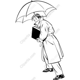 Gentleman with Umbrella