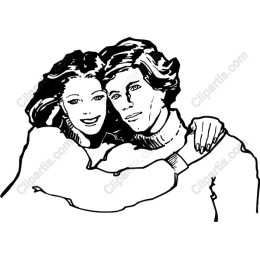 Romantic Couple Embrace