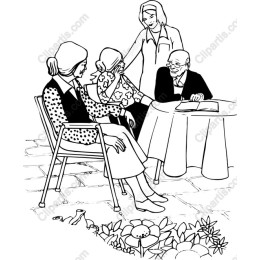 Heartwarming Elderly Friends Gathering