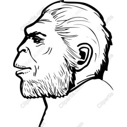 Prehistoric Hominid Side Profile