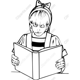 Whimsical Reading Girl