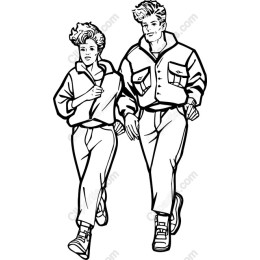 Stylish Couple Walking
