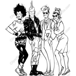 Retro Pop Culture of Fashionable Characters