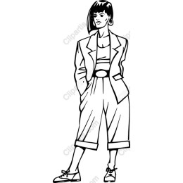 Chic Fashion : Confident Woman in Oversized Blazer