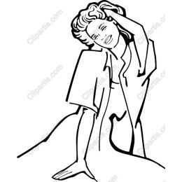 Joyful Woman Line Art