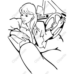 Contemplative Woman in Car