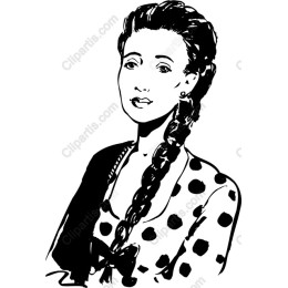 Chic Monochrome Portrait of Woman with Braided Hair