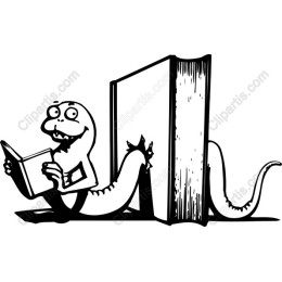 Whimsical Bookworm Reading
