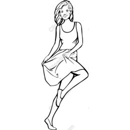 Elegant Fashion - Woman in Dress