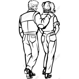 Charming Couple Walking