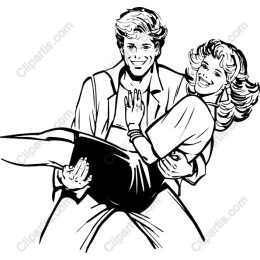 Vintage Couple Embrace