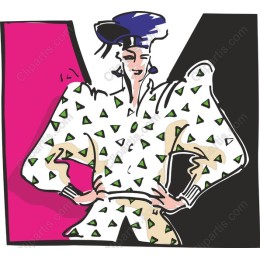 Vibrant Fashion Model