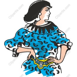 Elegant Blue Patterned Dress