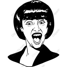 Dynamic Screaming Woman