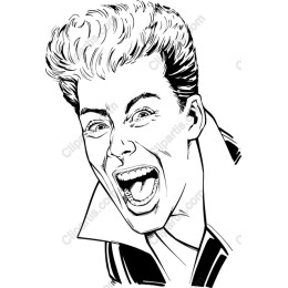 Joyful Retro Young Man