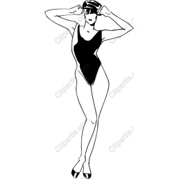 Vintage Glamorous Swimmer
