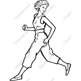 Energetic Jogging Woman