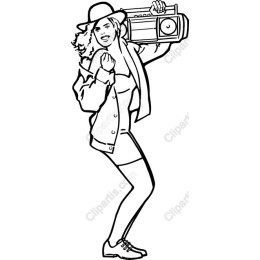 Dancing Woman with Boombox