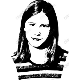 Youthful Charm - Black and White of a Young Girl
